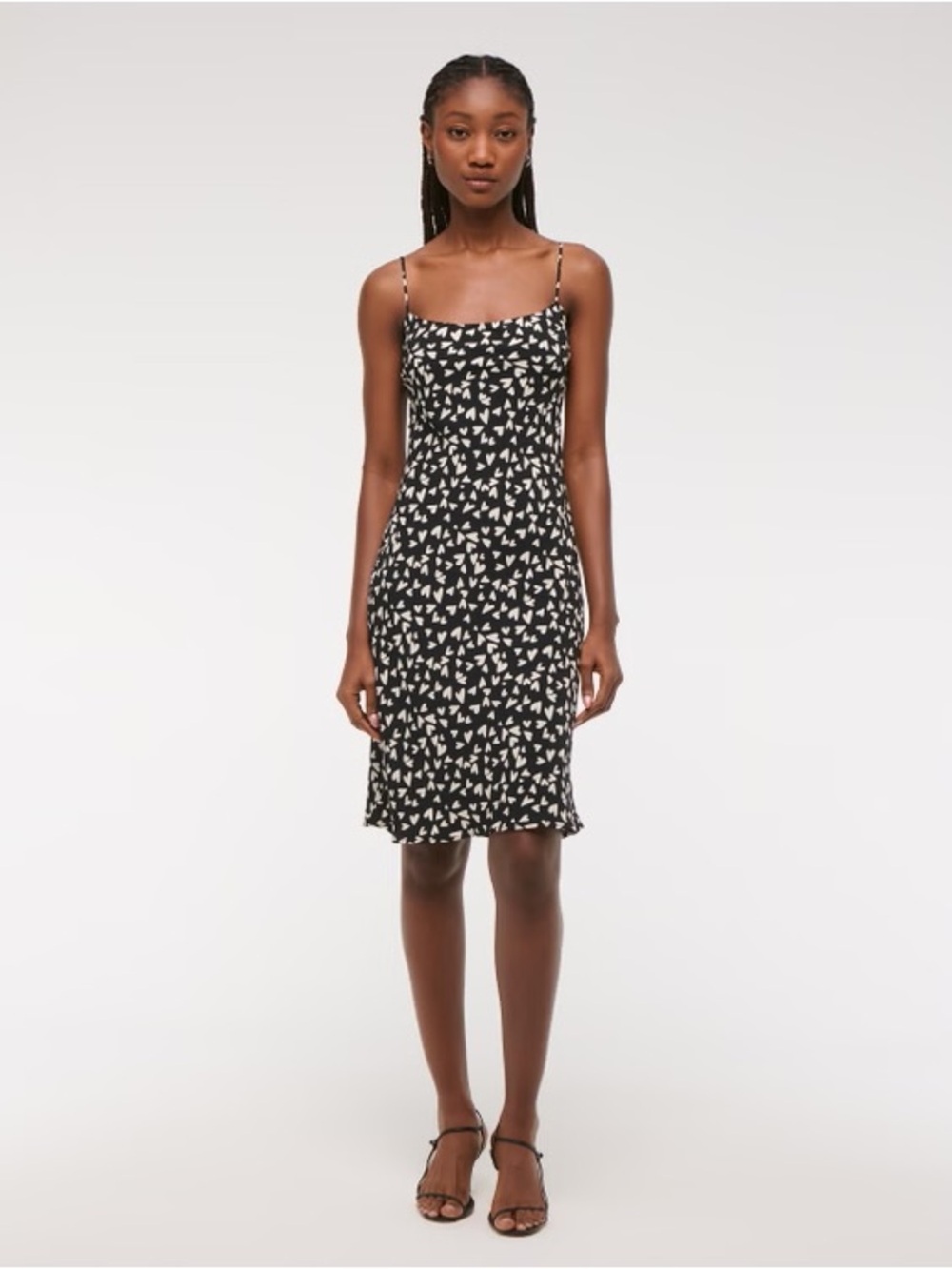 Julia Heart Print Slip Dress